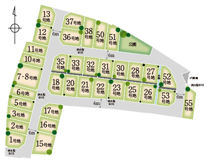 上岩出小学校前区画図