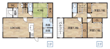 岩出中島4-1号間取り