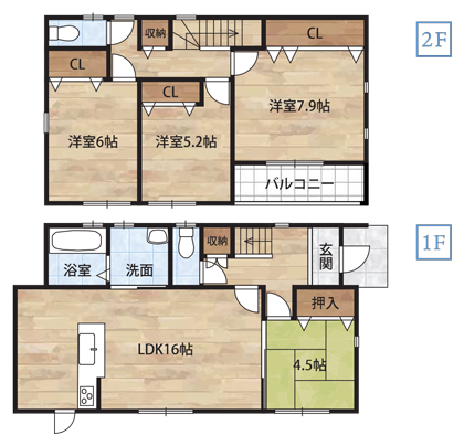 荊本2期-8号間取り